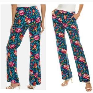 TRINA TURK DANNO bright colorful whimsical boho shabby chic floral woman pant 10